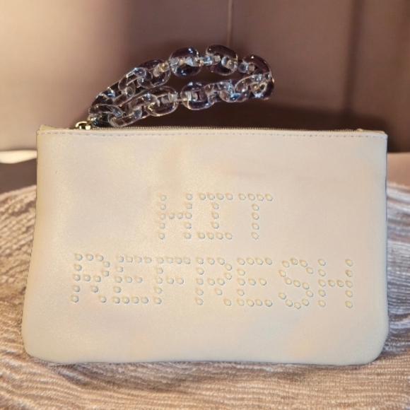 ipsy Handbags - Ipsy Cream Clutch with Chain Handle-NWOT